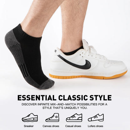 Mens 10 Pairs Athletic Ankle Socks Men'S Breathable Low Cut Socks